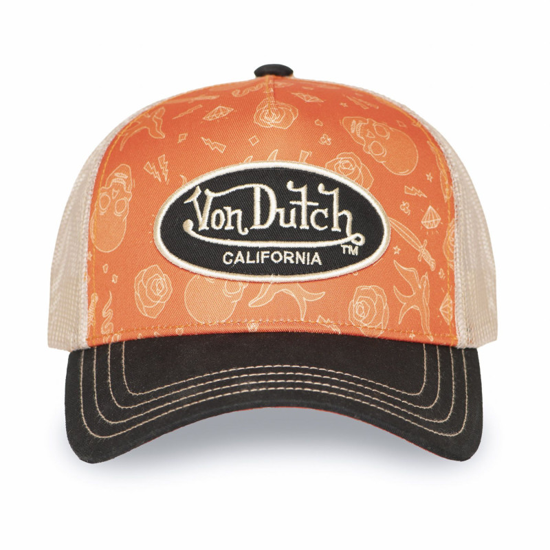 Casquette Vondutch Orange Trucker Snapback SUBLI