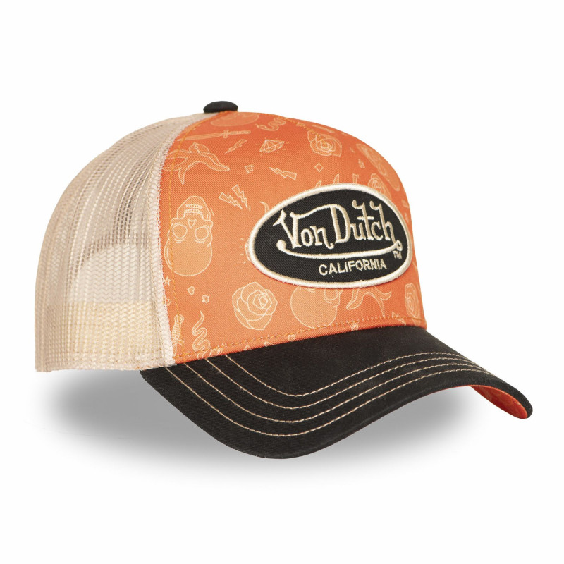 Casquette Vondutch Orange Trucker Snapback SUBLI