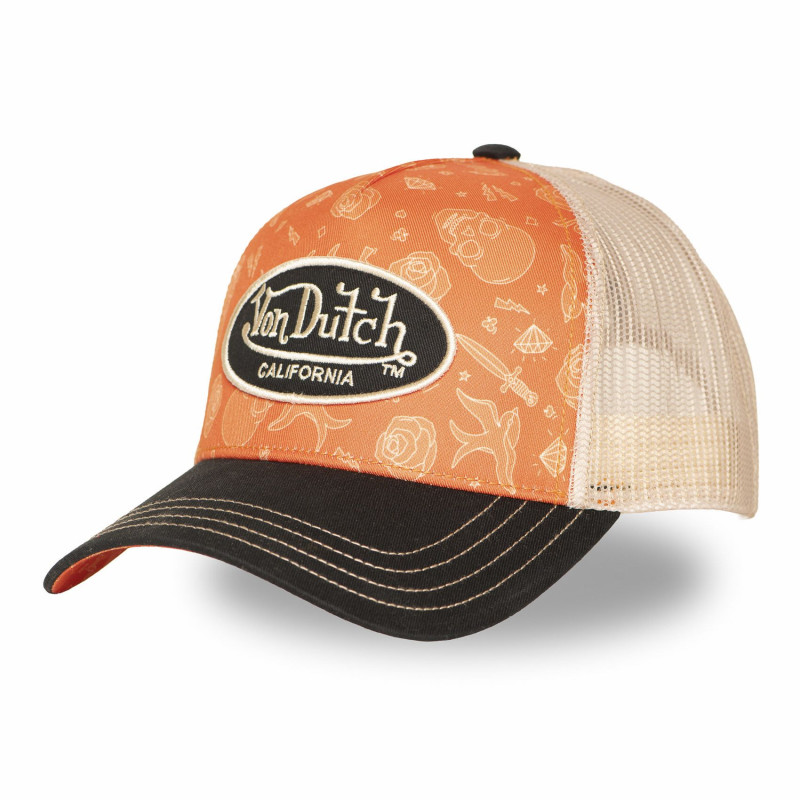 Casquette Vondutch Orange Trucker Snapback SUBLI