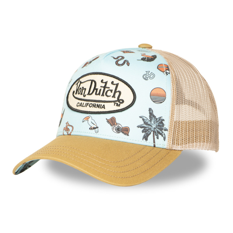 Casquette Vondutch Turquoise Trucker Snapback SUBLI