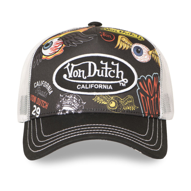 Casquette Vondutch Noire Trucker Snapback SUBLI
