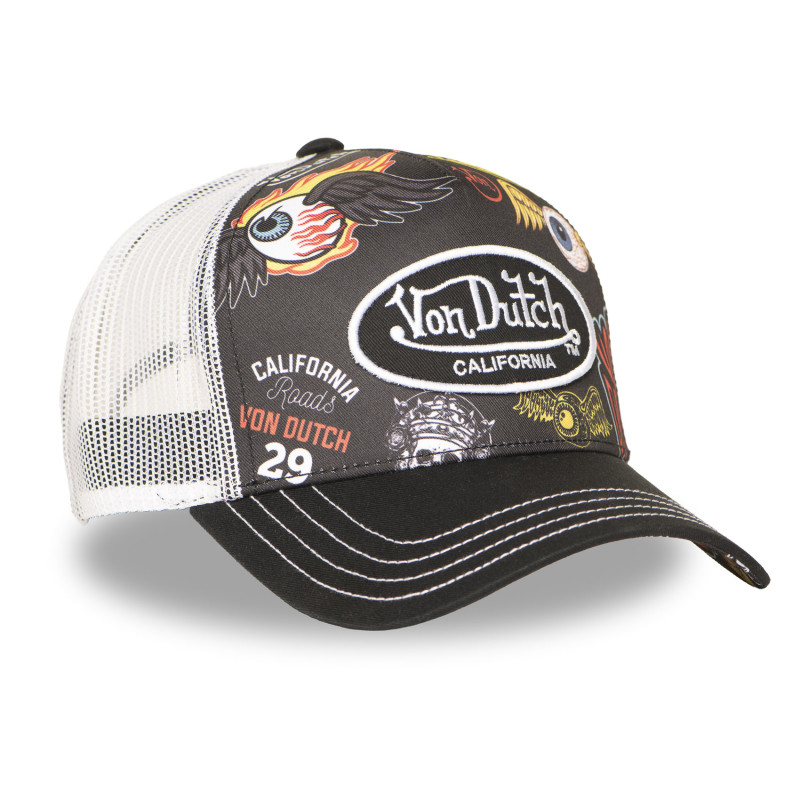 Casquette Vondutch Noire Trucker Snapback SUBLI