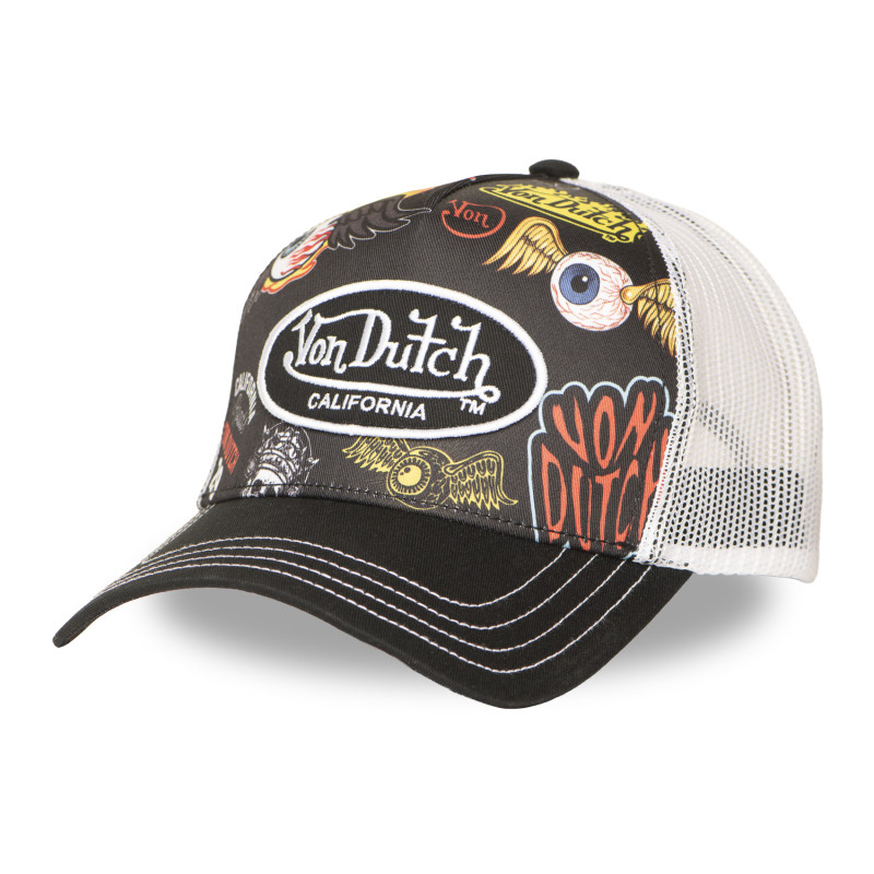 Casquette Vondutch Noire Trucker Snapback SUBLI