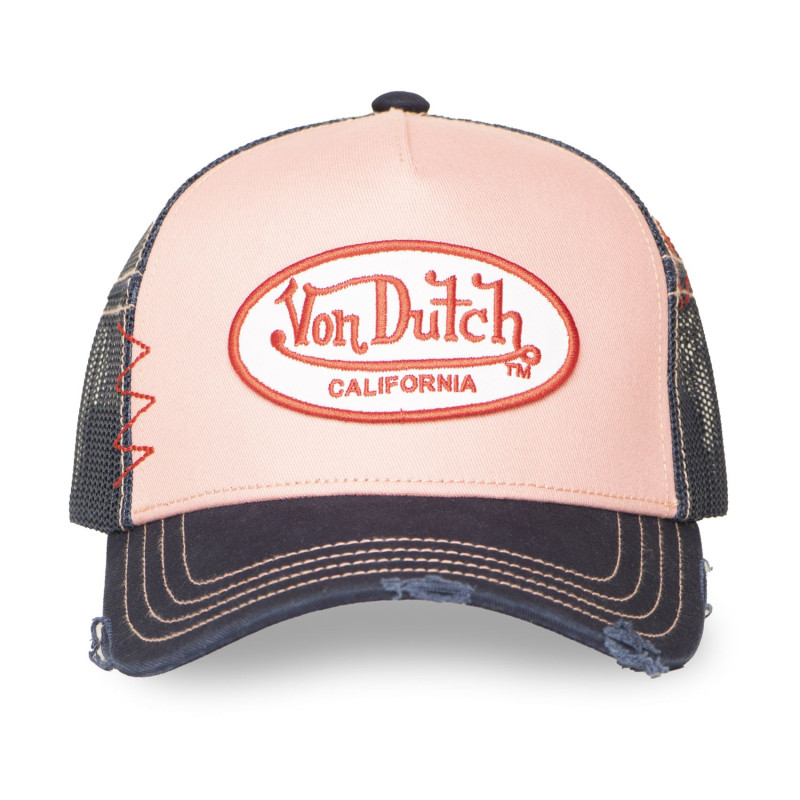 Casquette Vondutch Rose Trucker Snapback effet Usé USED
