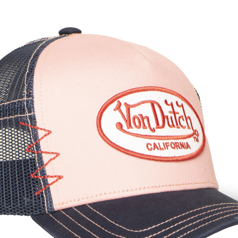 Casquette Vondutch Rose Trucker Snapback effet Usé USED