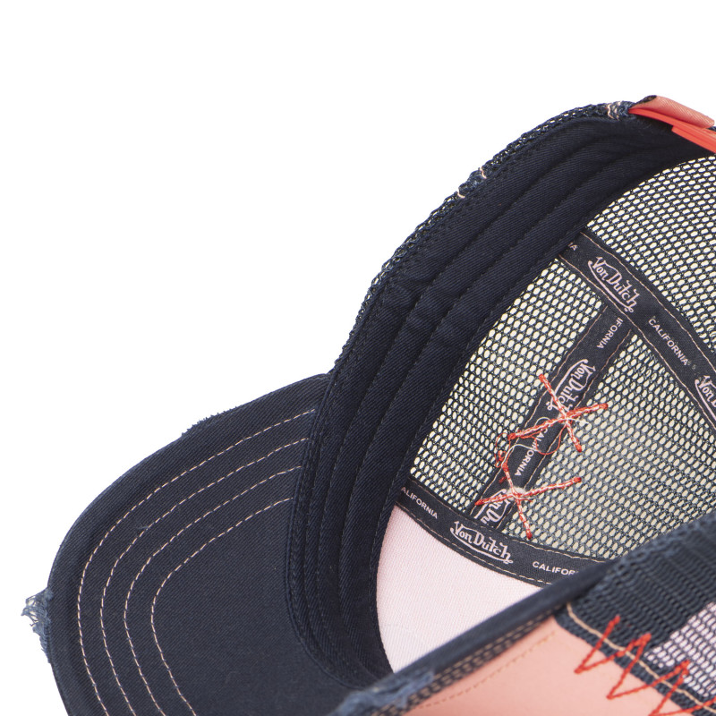 Casquette Vondutch Rose Trucker Snapback effet Usé USED