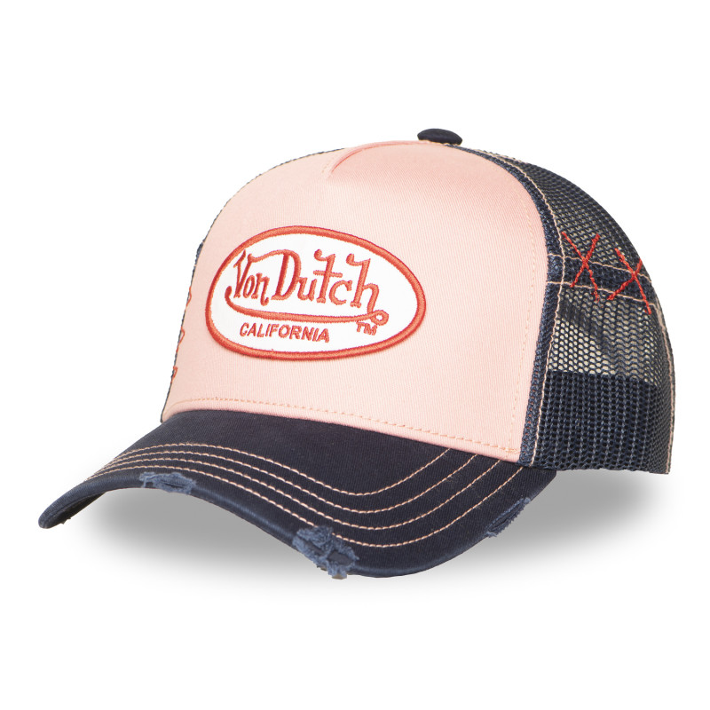 Casquette Vondutch Rose Trucker Snapback effet Usé USED