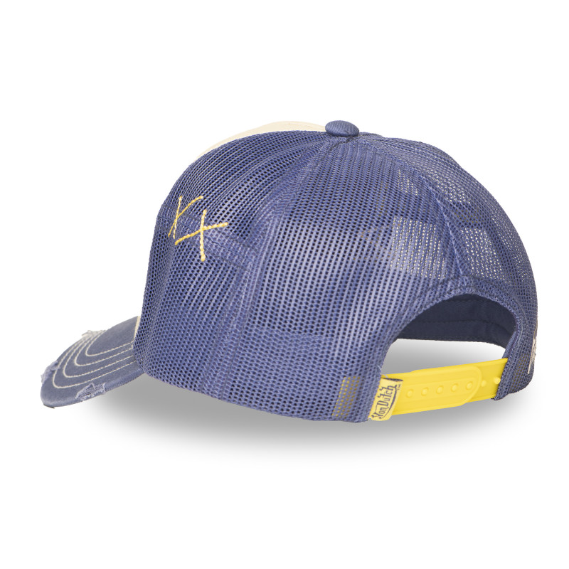 Casquette Vondutch Bleue Trucker Snapback effet Usé USED