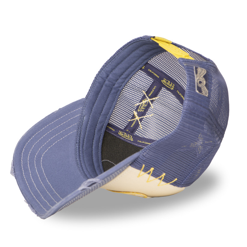 Casquette Vondutch Bleue Trucker Snapback effet Usé USED