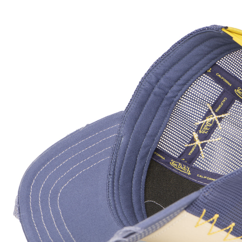 Casquette Vondutch Bleue Trucker Snapback effet Usé USED