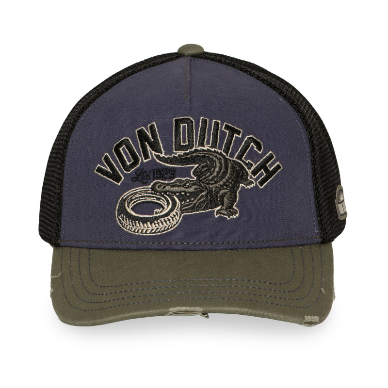 Casquette Vondutch Bleue Trucker Snapback effet Usé WILD