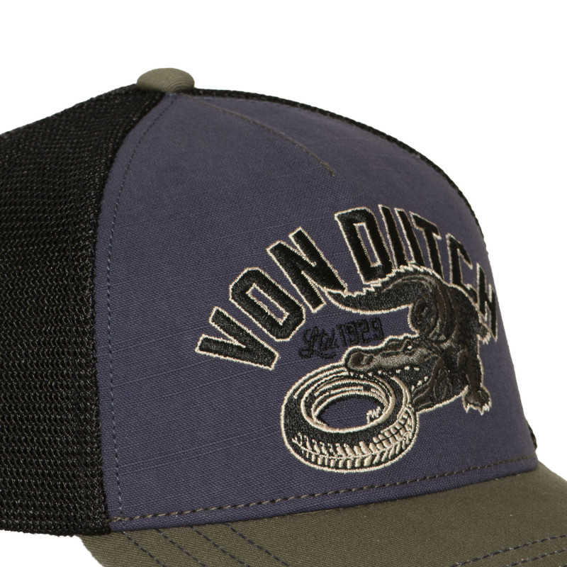 Casquette Vondutch Bleue Trucker Snapback effet Usé WILD