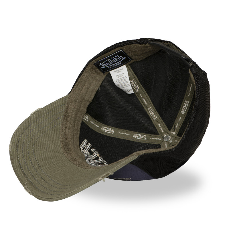 Casquette Vondutch Bleue Trucker Snapback effet Usé WILD