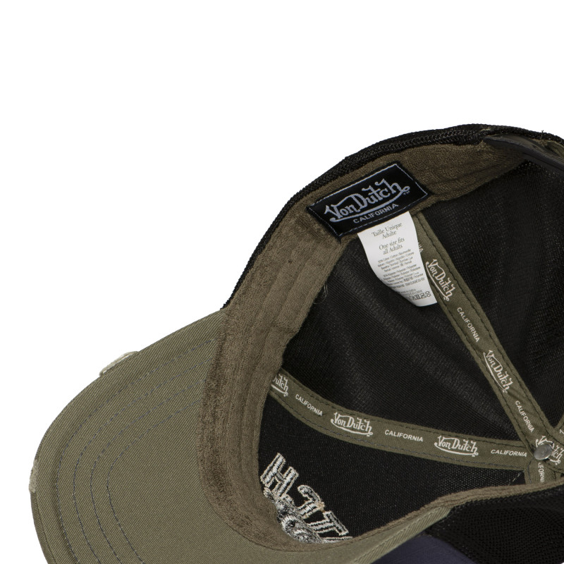 Casquette Vondutch Bleue Trucker Snapback effet Usé WILD