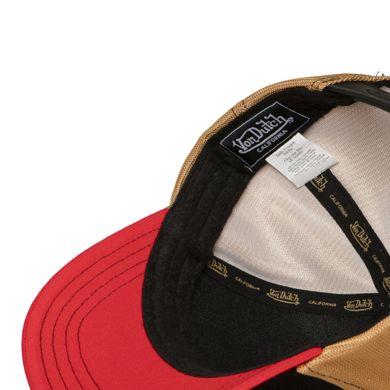 Casquette Vondutch Rouge Trucker Snapback en Suedine WILD