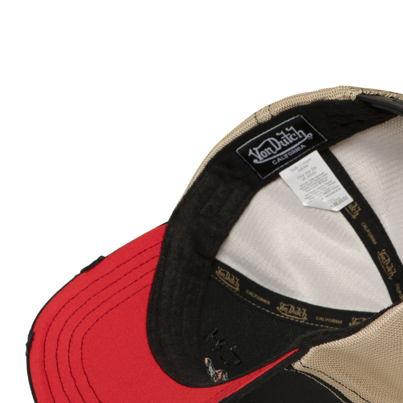 Casquette Vondutch Noire Trucker Snapback effet Bambou, Usé WILD