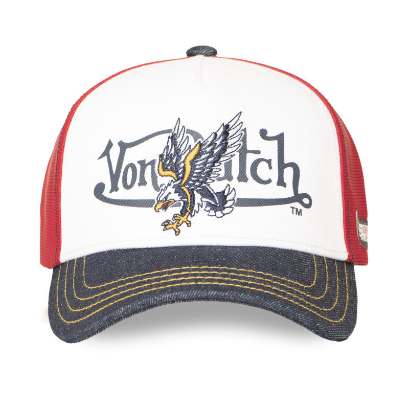 Casquette Vondutch Blanche Trucker Snapback en Denim WILD