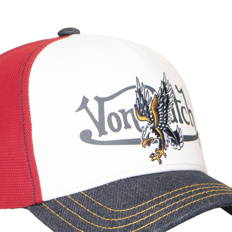 Casquette Vondutch Blanche Trucker Snapback en Denim WILD