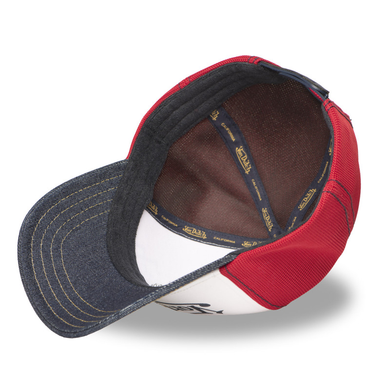 Casquette Vondutch Blanche Trucker Snapback en Denim WILD