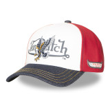 Casquette Vondutch Blanche Trucker Snapback en Denim WILD