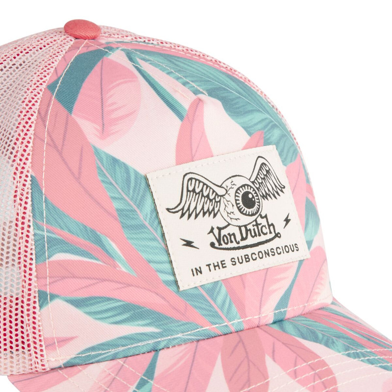 Casquette Vondutch Rose Trucker Snapback TROPICAL