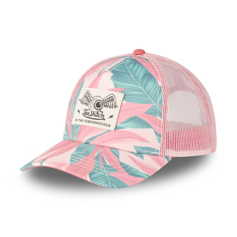 Casquette Vondutch Rose Trucker Snapback TROPICAL
