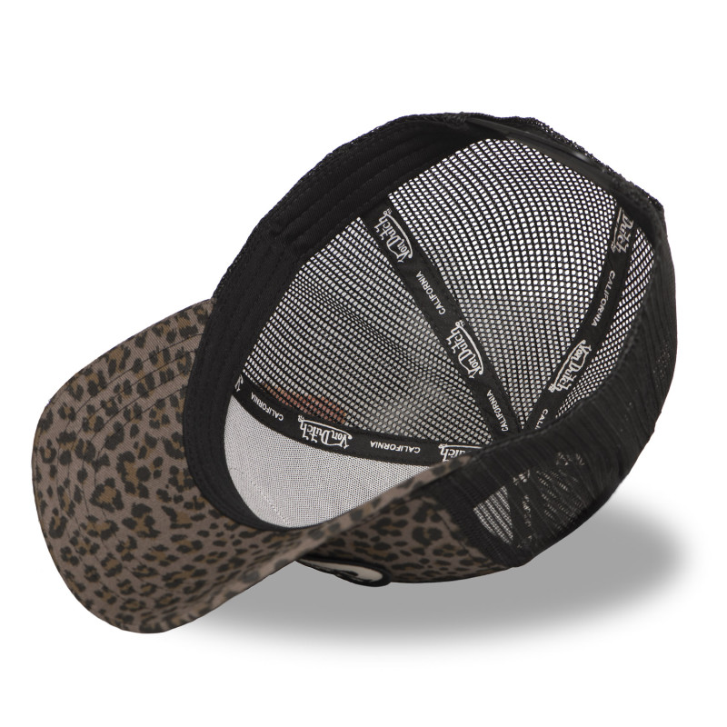 Casquette Vondutch Marron Trucker Snapback LÉOPARD