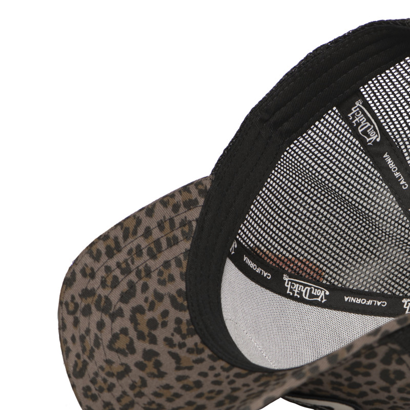 Casquette Vondutch Marron Trucker Snapback LÉOPARD