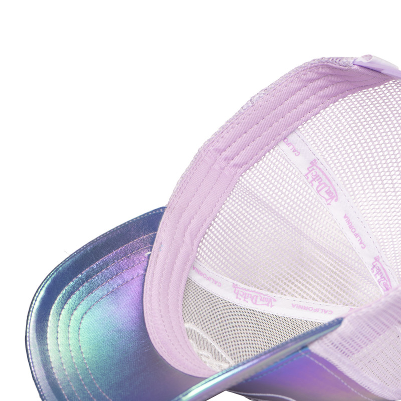 Casquette Vondutch Violette Trucker Snapback en PU effet Brillant, HOLOGRAM