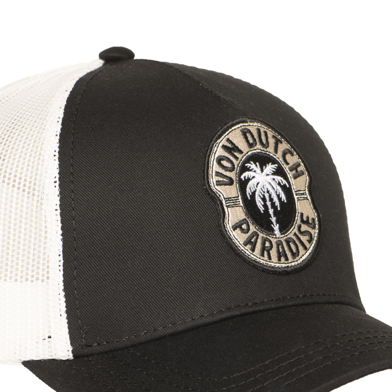 Casquette Vondutch Noire Trucker Snapback PALMIER