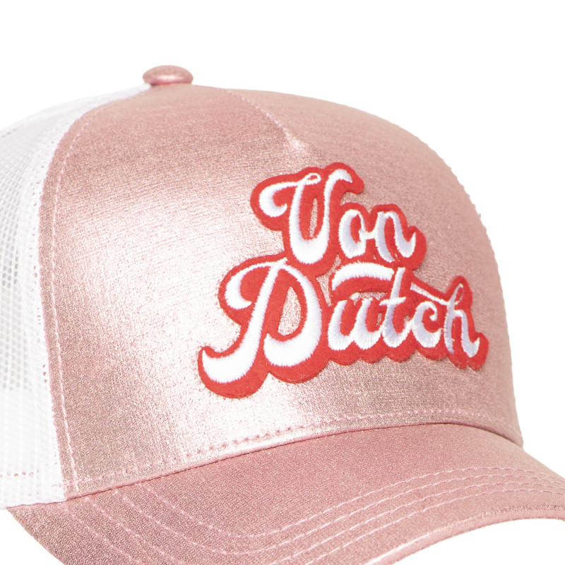 Casquette Vondutch Rose Trucker Snapback en PU effet Brillant, Pailleté GROOVE