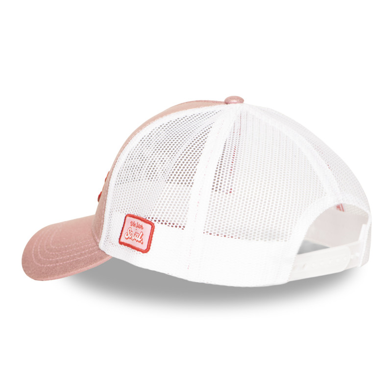 Casquette Vondutch Rose Trucker Snapback en PU effet Brillant, Pailleté GROOVE