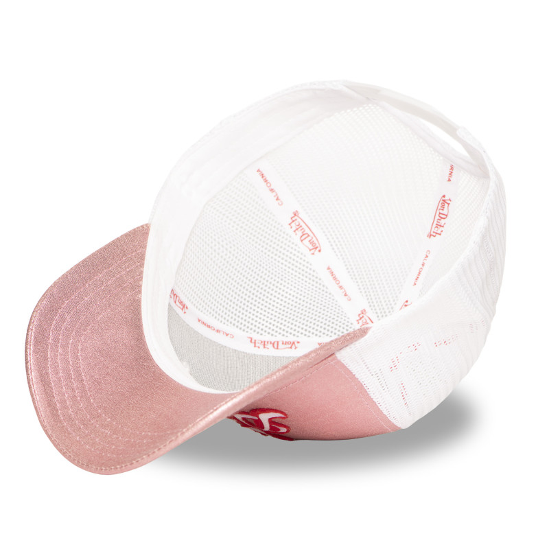 Casquette Vondutch Rose Trucker Snapback en PU effet Brillant, Pailleté GROOVE