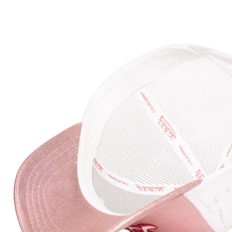 Casquette Vondutch Rose Trucker Snapback en PU effet Brillant, Pailleté GROOVE