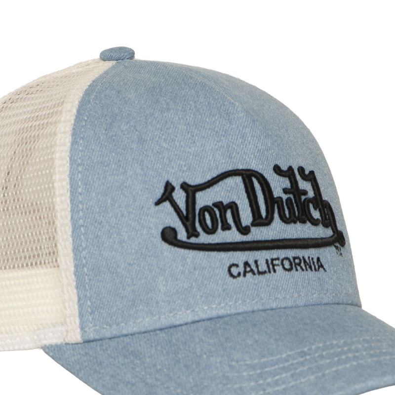 Casquette Vondutch Bleue Trucker Snapback en Denim TENCEL