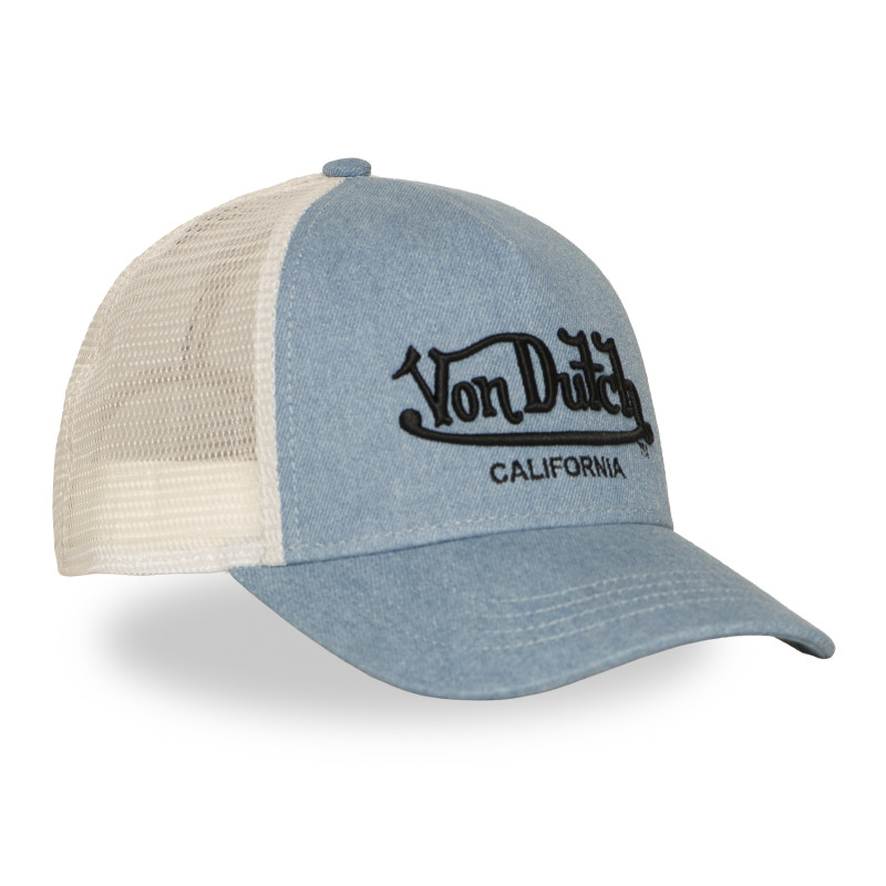 Casquette Vondutch Bleue Trucker Snapback en Denim TENCEL
