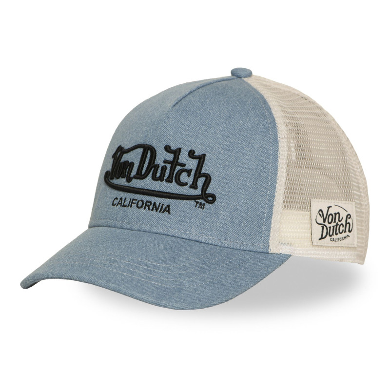 Casquette Vondutch Bleue Trucker Snapback en Denim TENCEL