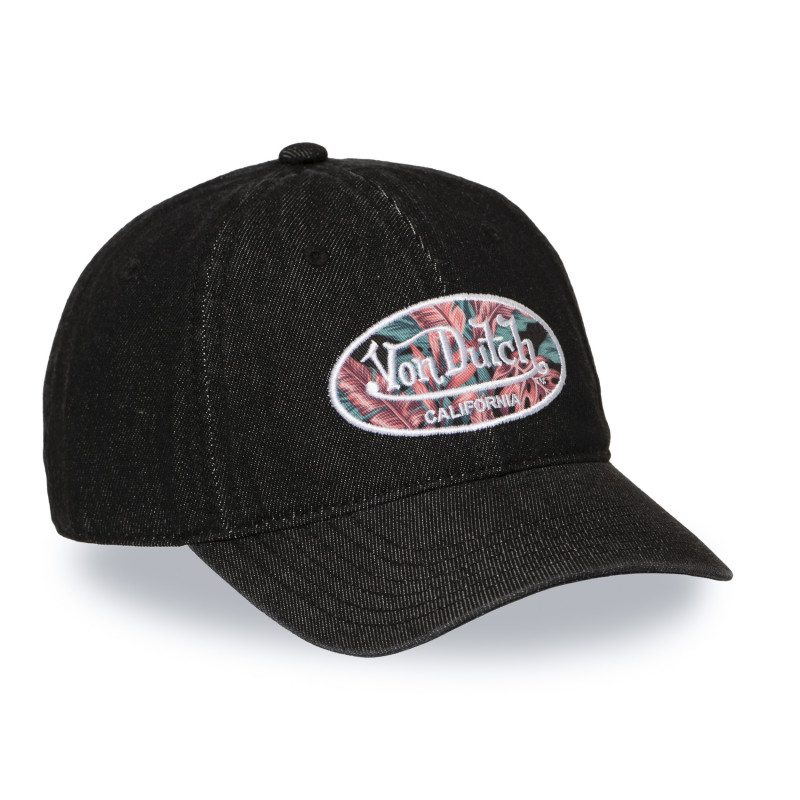 Casquette Vondutch Noire Dad cap Strapback / Boucle en Denim DENIM