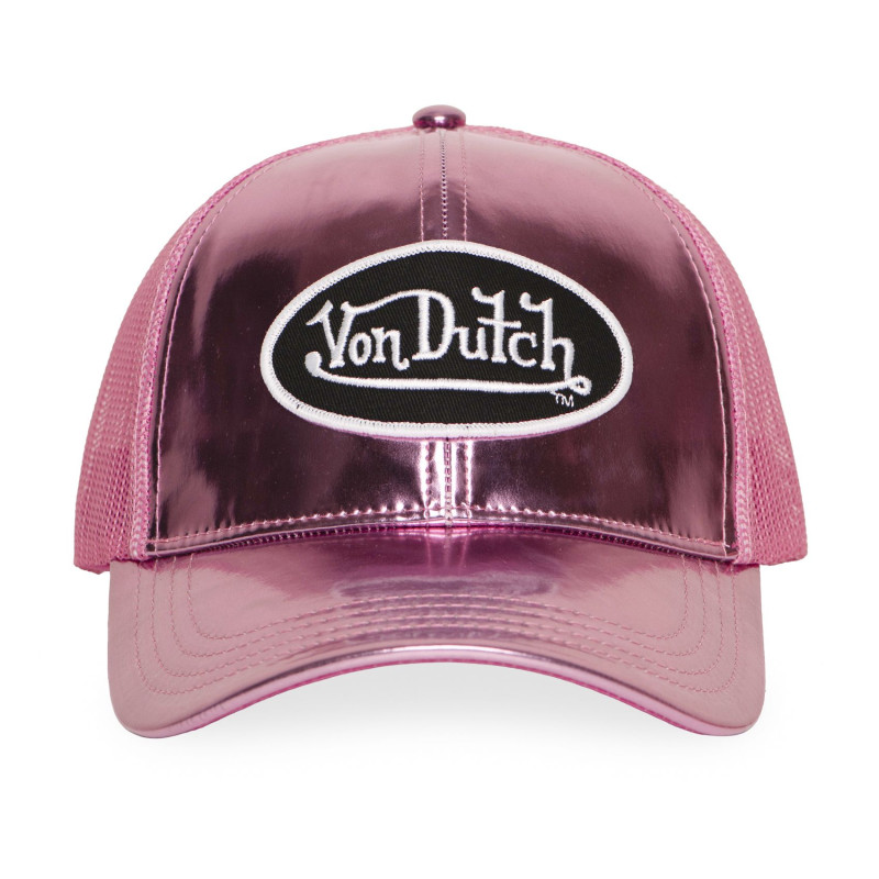 Casquette baseball avec filet en vinyl brillant avec écusson Shiny