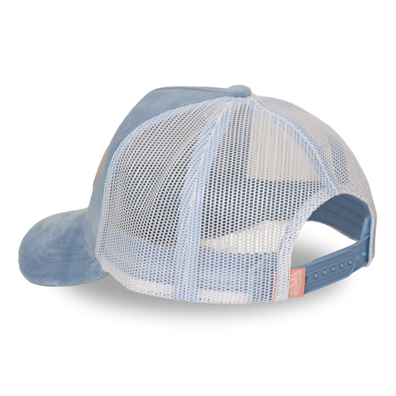 Casquette Bleue Trucker Snapback en Velours KYLIE | Vondutch