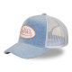 Casquette Bleue Trucker Snapback en Velours KYLIE | Vondutch