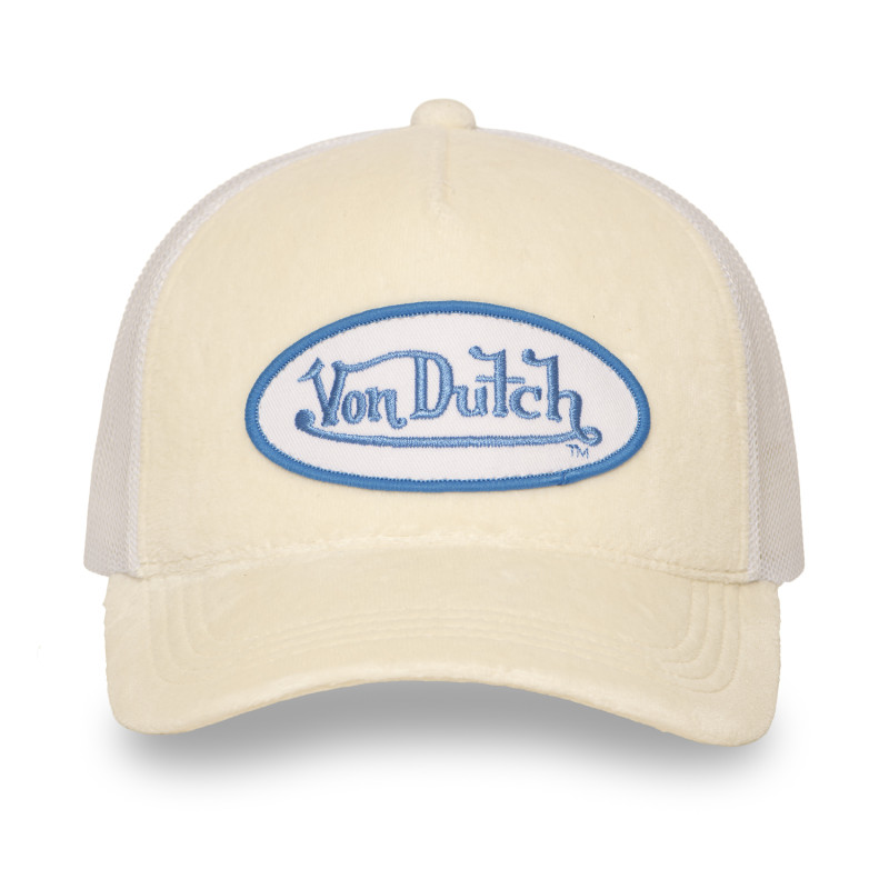 Casquette Beige Trucker Snapback en Velours KYLIE | Vondutch