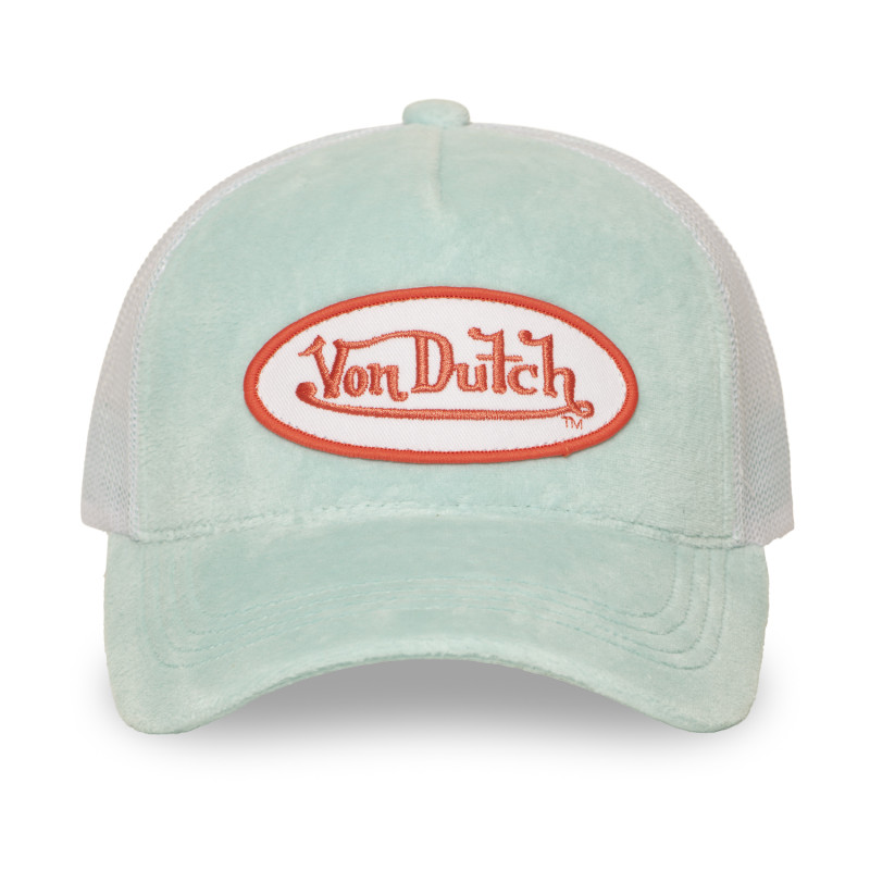 Casquette Verte Trucker Snapback en Velours KYLIE | Vondutch