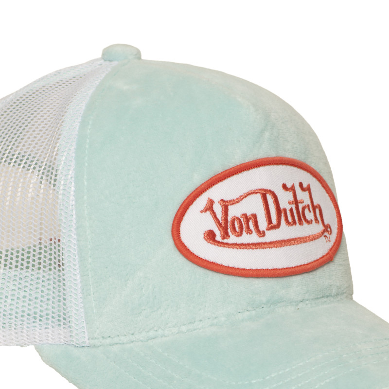 Casquette Verte Trucker Snapback en Velours KYLIE | Vondutch