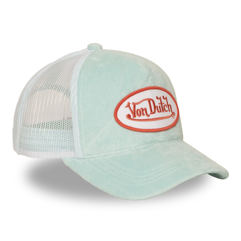 Casquette Verte Trucker Snapback en Velours KYLIE | Vondutch