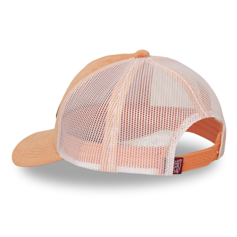 Casquette Orange Trucker Snapback en Velours KYLIE | Vondutch