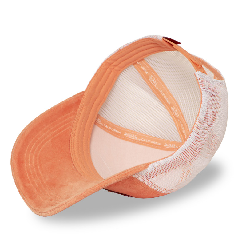 Casquette Orange Trucker Snapback en Velours KYLIE | Vondutch