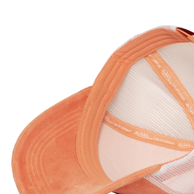 Casquette Orange Trucker Snapback en Velours KYLIE | Vondutch