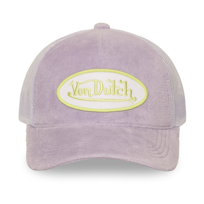 Casquette Violette Trucker Snapback en Velours KYLIE | Vondutch