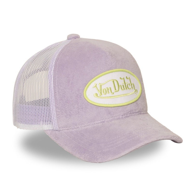 Casquette Violette Trucker Snapback en Velours KYLIE | Vondutch